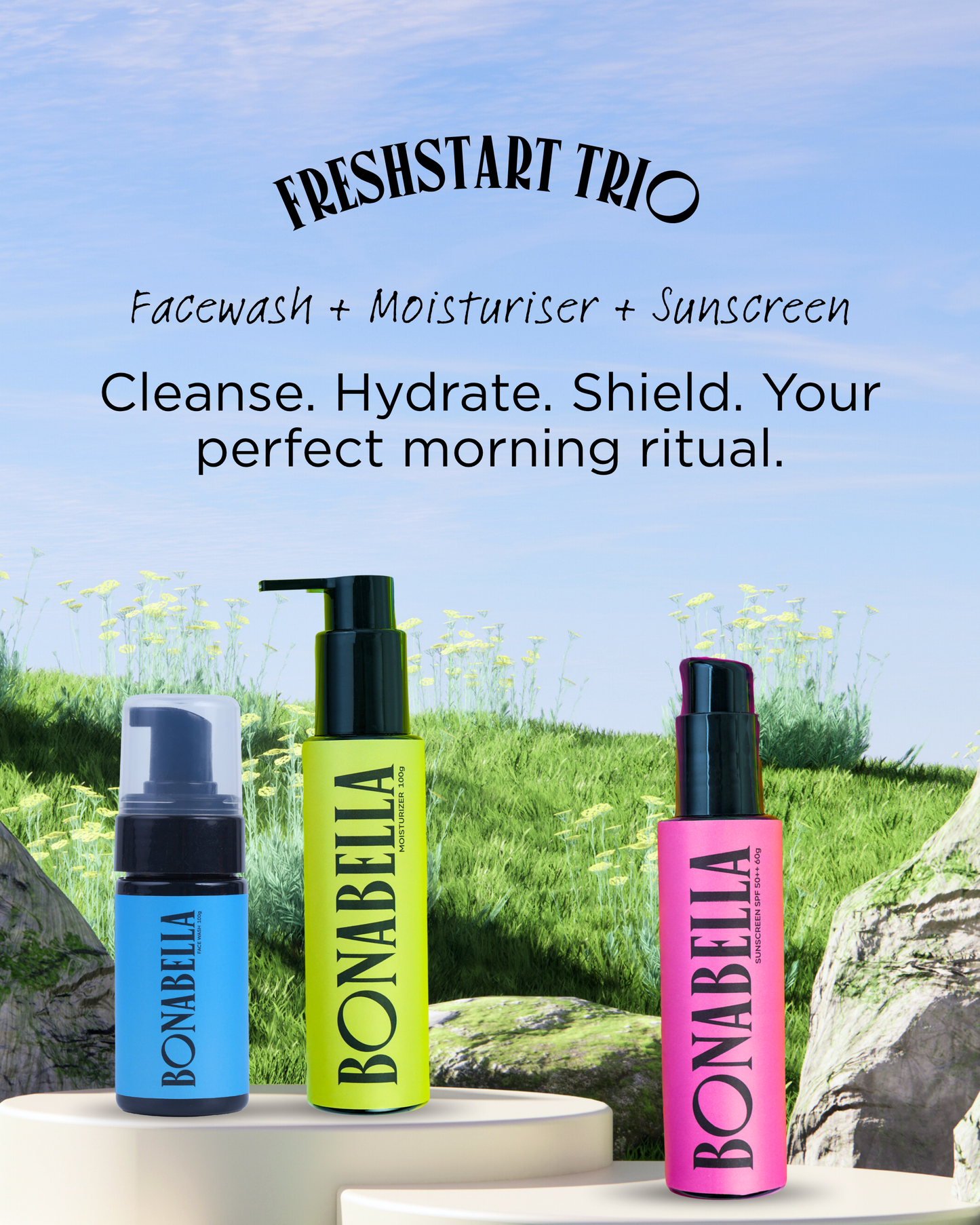 Face Wash + Moisturizer + Sunscreen